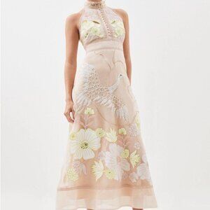 Karen Millen appliqué halter dress size 12
